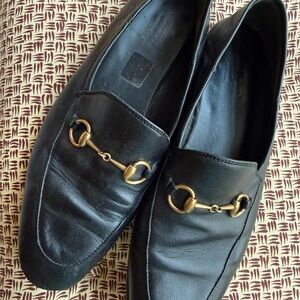 Gucci Black Leather Loafers